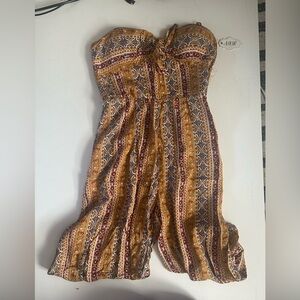 AUW Multicolor Strapless Jumpsuit